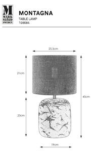 Markslöjd 108684 - Lampada da tavolo MONTAGNA 1xE14/40W/230V 45 cm beige/nero