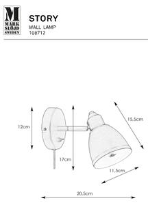 Markslöjd 108712 - Applique STORY 1xE14/40W/230V nero