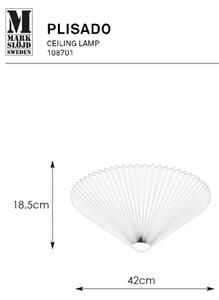 Markslöjd 108701 - Plafoniera PLISADO 3xE14/40W/230V diametro 42 cm bianco