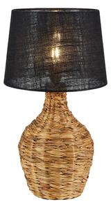 Markslöjd 108770 - Lampada da tavolo PAGLIA 1xE27/40W/230V nero/rattan