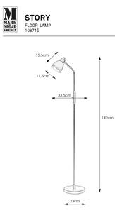 Markslöjd 108715 - Lampada con piedistallo STORY 1xE14/40W/230V ottone