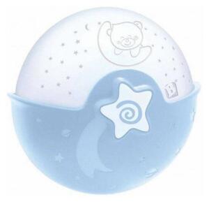 Infantino - Lampada per bambini piccola con proiettore 3xAA blu