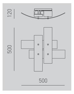 Gea Luce LARA P P arg - Plafoniera LARA 2xE27/52W/230V 50 cm argento