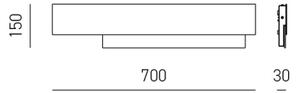 Gea Luce DOHA A G B - Applique a LED DOHA LED/25W/230V 70 cm bianco
