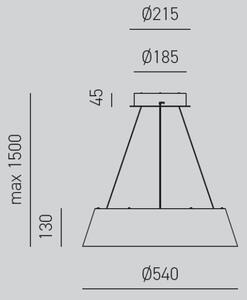 Gea Luce JULIETTE S N - Lampadario a sospensione con filo LED dimmerabile JULIETTE LED/50W/230V nero