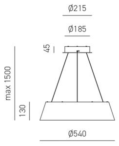 Gea Luce JULIETTE S N - Lampadario a sospensione con filo LED dimmerabile JULIETTE LED/50W/230V nero