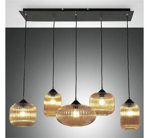 Fabas Luce 3627-48-125 - Lampadario a sospensione con filo GILLIS 5xE27/40W/230V oro/nero