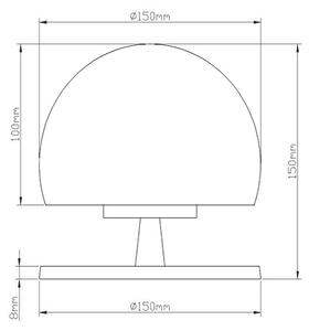 Fabas 3570-30-138 - Lampada da tavolo LED dimmerabile MORGANA 1XG9/3W/230V