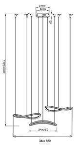 Fabas Luce 3711-47-102 - Lampadario LED a sospensione con filo TIRRENO LED/50W/230V