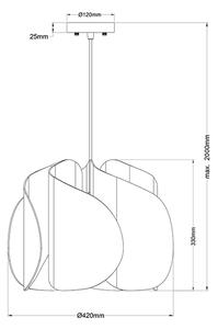Fabas Luce 3672-40-132 - Lampadario a sospensione con filo PEVERO 1xE27/40W/230V legno