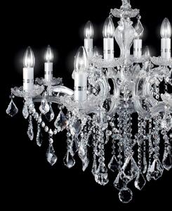Ideal Lux - Lampadario di cristallo a sospensione con catena FLORIAN 18xE14/40W/230V diametro 86 cm limpido