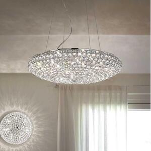 Ideal Lux - Lampadario di cristallo a sospensione KING 12xG9/40W/230V diametro 65 cm cromo