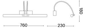 Ideal Lux - Lampada LED da quadro BOW LED/8W/230V 76 cm CRI 90 oro