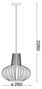 Ideal Lux - Lampadario a sospensione con filo CITRUS 1xE27/60W/230V compensato