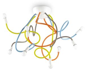 Ideal Lux - Lampadario a sospensione con supporto rigido MULTIFLEX 8xE14/28W/230V