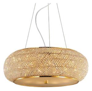 Ideal Lux - Lampadario di cristallo a sospensione PASHA 14xE14/40W/230V diametro 65 cm oro
