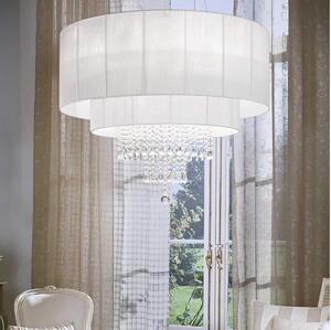 Ideal Lux - Lampadario di cristallo a sospensione OPERA 10xE27/60W/230V diametro 90 cm bianco