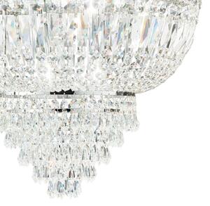 Ideal Lux - Lampadario di cristallo a sospensione con catena DUBAI 10xE14/28W/230V diametro 52 cm cromo