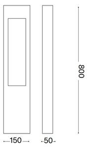 Ideal Lux - Lampada da esterno VEGA 1xG9/15W/230V 80 cm IP44 marrone