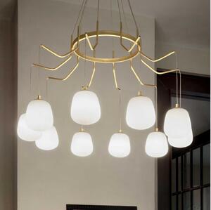Ideal Lux - Lampadario LED a sospensione con filo KAROUSEL 10xG9/3W/230V diametro 82,5 cm ottone