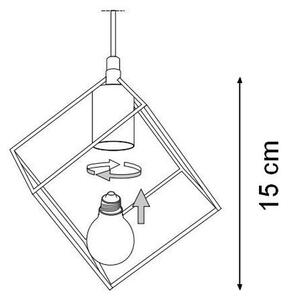 Ideal Lux - Lampadario a sospensione con filo ICE 5xE27/60W/230V diametro 50 cm bianco
