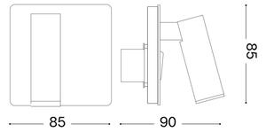 Ideal Lux - Luce Spot da parete a LED LITE LED/3W/230V ottone