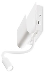 Ideal Lux - Luce Spot da parete a LED PROBE LED/9,5W/230V USB bianco