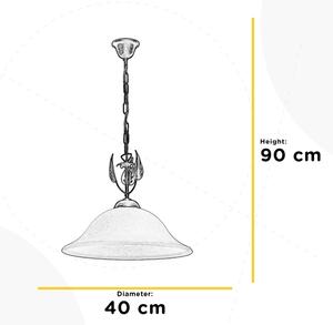 ONLI - Lampadario a sospensione con catena MIRA 1xE27/22W/230V diametro 40 cm