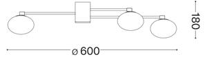 Ideal Lux - Lampadario a plafone LED HERMES 5xG9/3W/230V diametro 60 cm oro