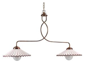 ONLI - Lampadario a sospensione con catena ROSINA 2xE27/22W/230V bronzo