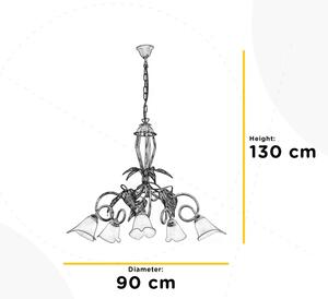 ONLI - Lampadario a sospensione con catena VANDA 5xE14/6W/230V