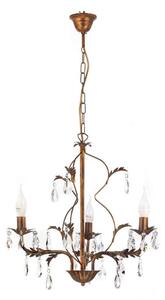 ONLI - Lampadario a sospensione con catena TERESA 3xE14/6W/230V bronzo