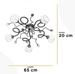 ONLI - Lampadario a plafone WENDY 5xE14/6W/230V cromo lucido
