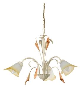 ONLI - Lampadario a sospensione con catena LUCREZIA 3xE14/6W/230V color crema