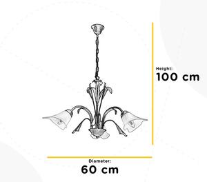 ONLI - Lampadario a sospensione con catena LUCREZIA 3xE14/6W/230V bronzo