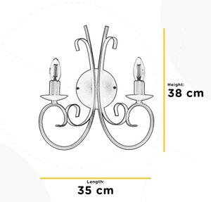 ONLI - Applique POMPEI 2xE14/6W/230V color crema