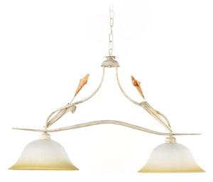 ONLI - Lampadario a sospensione con catena LUCREZIA 2xE27/22W/230V color crema