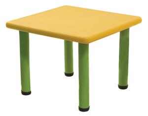 Tavolino Strong Giallo con piedi in acciaio inox regolabili per Bambini