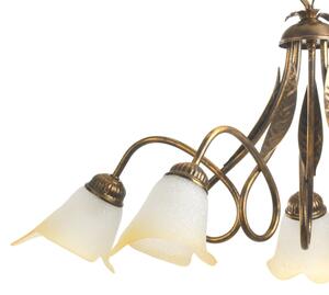 ONLI - Lampadario a sospensione con catena DOPPIO GIRO 5xE14/6W/230V bronzo