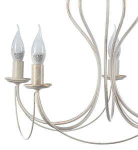ONLI - Lampadario a sospensione con catena CANDELA 5xE14/6W/230V bianco