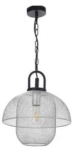 ONLI - Lampadario a sospensione con catena ZAIR 1xE27/22W/230V nero/argento