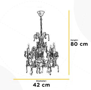 ONLI - Lampadario a sospensione con catena BOTTE 5xE14/6W/230V