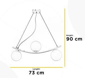 ONLI - Lampadario a sospensione con filo TRIO 3xE14/6W/230V nero