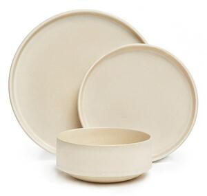 Set di piatti color crema in gres 12 pz Malia - Bonami Selection
