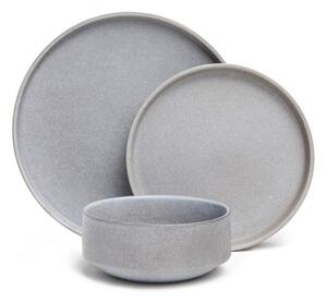 Set di piatti grigi in gres 18 pz Malia - Bonami Selection