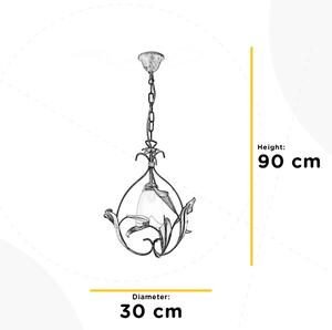 ONLI - Lampadario a sospensione con catena LUCREZIA 1xE14/6W/230V bronzo