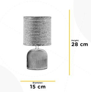 ONLI - Lampada da tavolo SHELLY 1xE27/22W/230V marrone 28 cm