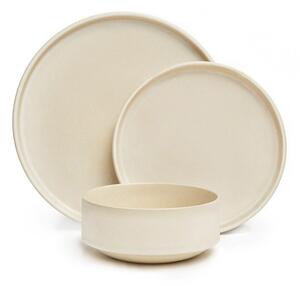 Set di piatti color crema in gres 18 pz Malia - Bonami Selection