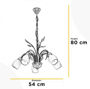 ONLI - Lampadario a sospensione con catena LILIANA 5xE14/6W/230V