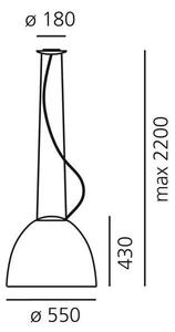 Artemide AR A242100 - Lampadario a sospensione NUR 1xE27/205W/230V